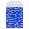 JAM Paper 6.25" x 7.875" Blue Santa Peel & Seal Closure Foil Envelopes, 25ct.